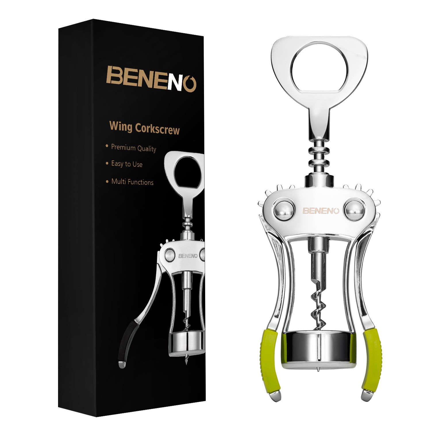 Beneno Premium Quality Wine Opener Green