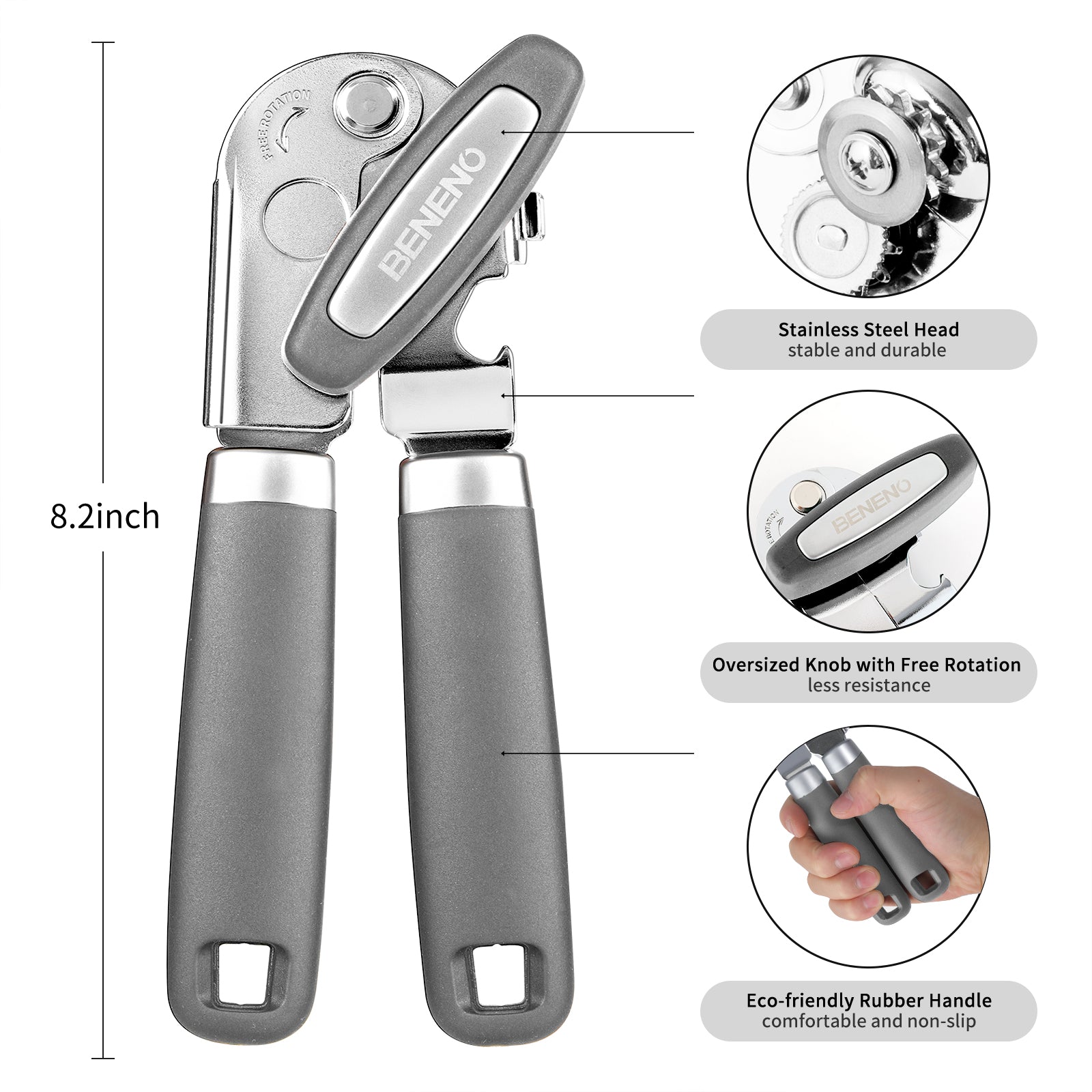 Beneno Can Opener Gray