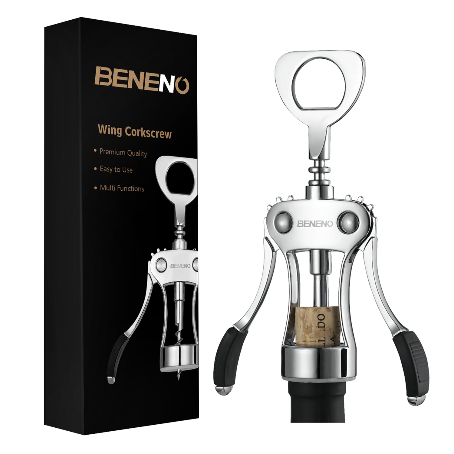 Beneno Premium Quality Wine Opener Silver