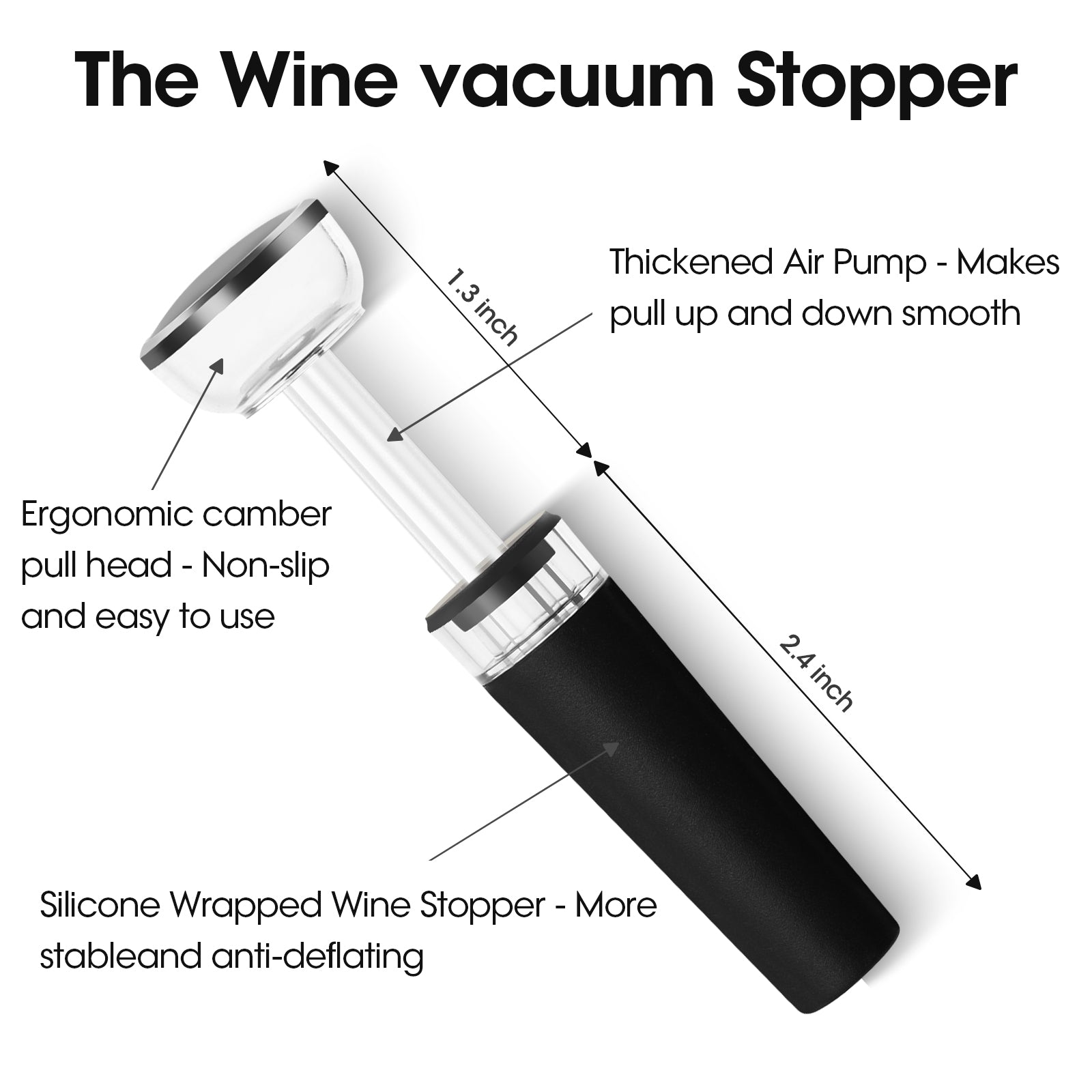 Wine Opener with Leak Proof Wine Vacuum Stopper - BENENO